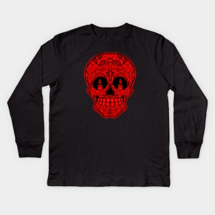 HomeSchoolTattoo sugarskull Kids Long Sleeve T-Shirt